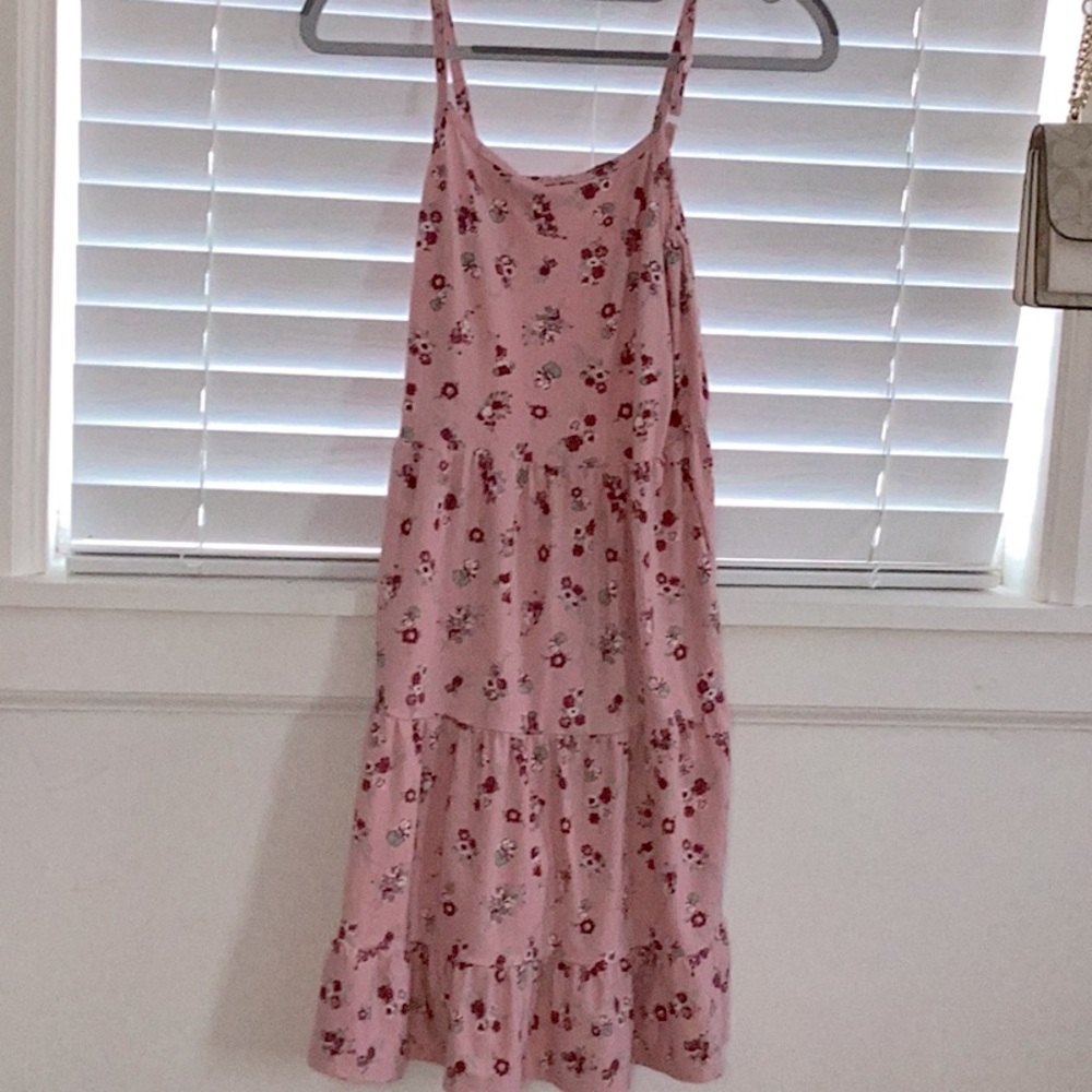 🎀Pink cute dress with flower print 🎀